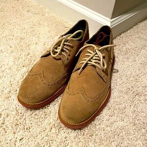 Cole Haan Lunargrand Wingtips Beige Red Oxford Lace Up Milkshake 8.5